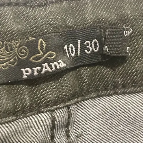 prAna Jeans Pants 10/30 Green Kayla Organic Cotton Stretch Skinny Boho EUC