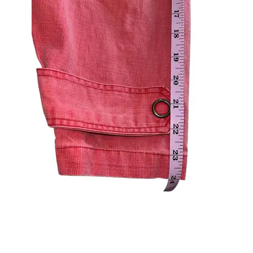 Coldwater Creek Jacket Womens Washed Red Cotton Pullover Denim Hooded Size 3X