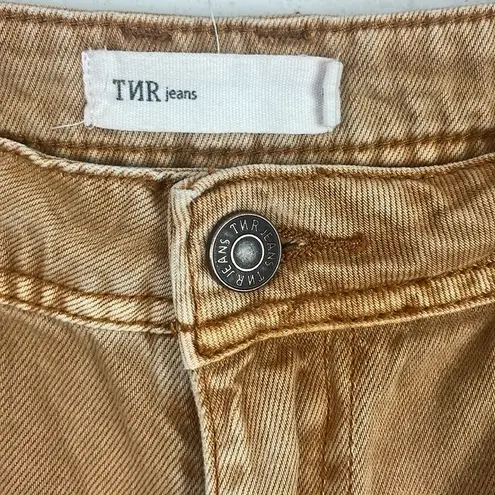 TNR cropped tan raw hem straight leg jean Size 29