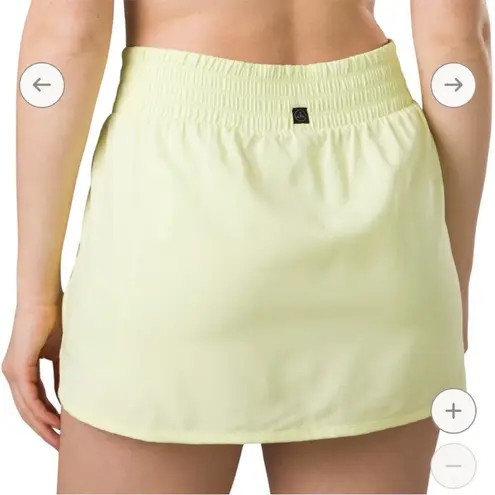 prAna Peak To Pavement Neon Yellow Skort Sz L NEW Activewear Athletic Outdoor