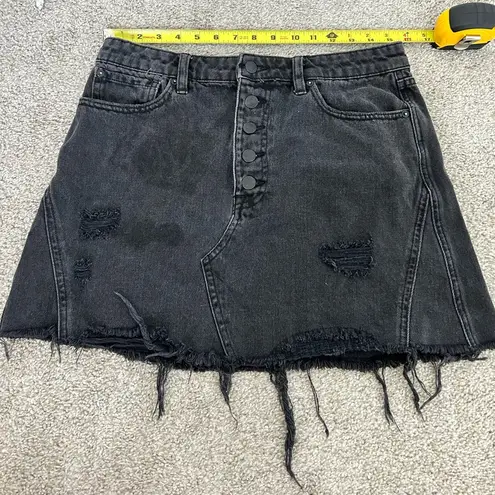 We The Free Free people distressed denim skirt