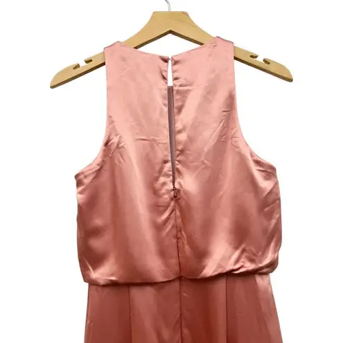 Dessy Collection Sleeveless Blouson Bodice Trumpet Gown in Desert Rose size 4 Pink