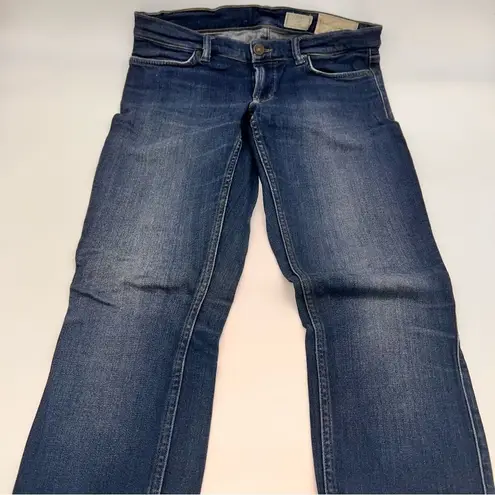 All Saints Ashby Low Rise Skinny Fit Medium Dark Wash Denim Jeans Size W28