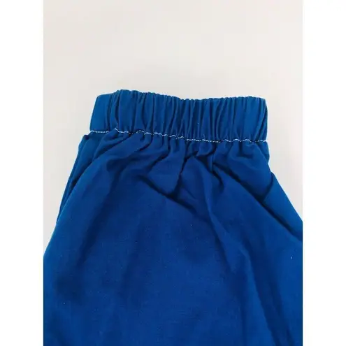 Edikted Royal Blue 100% Cotton Cargo Baggy Lightweight Pants Juniors L
