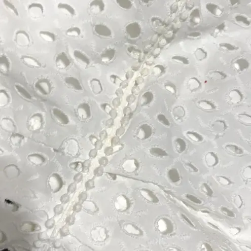 Madison Leigh White Belted Eyelet Sheath Dress Preppy and Chic Sizeb10