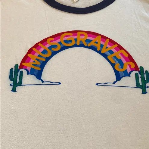 Kacey Musgraves Ringer White Rainbow Catcus Merch Golden Hour Era T