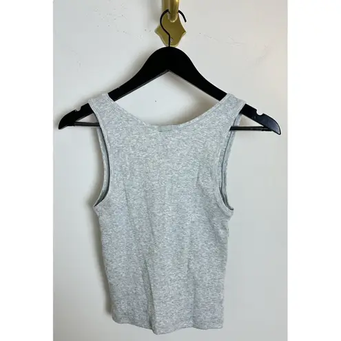 SKIMS Cotton Rib Tank in Light Heather Grey Size Large