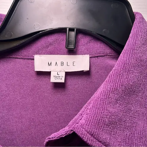 Mable Vibrant Purple Textured Ruched Dress Women’s Large Party Event Girly