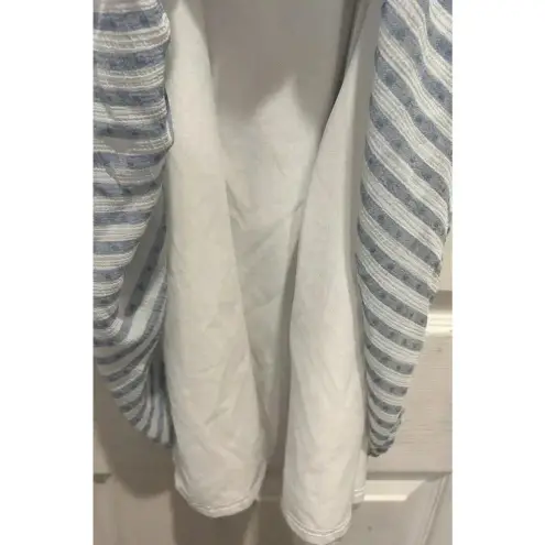 Blu Pepper  Blue‎ And White Striped Tier Dress Women’s Size Large