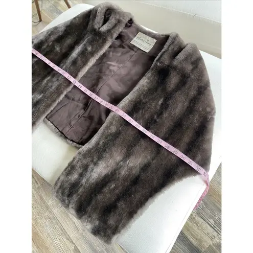 Princeton"s Mutation Vintage Brown Mink Fur Stole Cape Wrap Jacket Old Money Size M