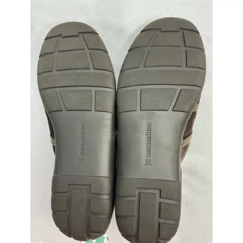 Naturalizer Womans Slip On Casual Flats 8.5 M Brown Zip Top NWOT