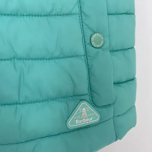 Barbour  Coastal Collection turquoise fibre down vest size 6 NWT