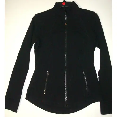 Preloved Lululemon Define Jacket Black 8 Womens Zipper Pockets Thumbholes GUC