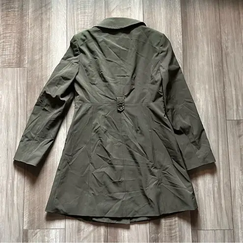 Ann Taylor Olive Green Double Breasted Trench Coat Women’s XS