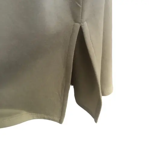 Garnet Hill Sage Tencel Blend Tunic Top Sleeveless Turtleneck A10