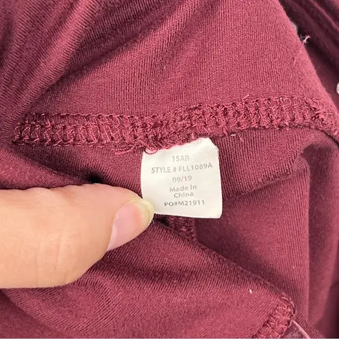 Burgundy Bally Valentina Ankle Legging, Size Small, Velvet Crush Red