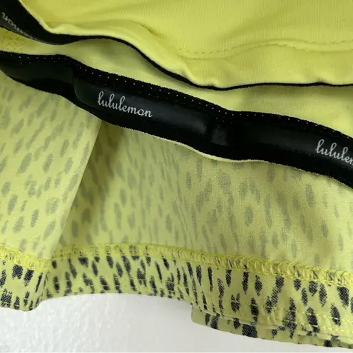 Lululemon Pace Rival Skirt II Dottie Dash Clarity Yellow Black 2