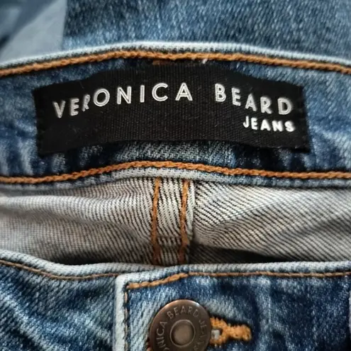 Veronica Beard Size 30 Ines Girlfriend Jeans Cropped Pipeline Wash Fray Hem