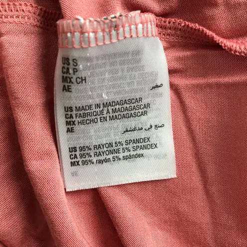 Ideology ID Womens T-Shirt Size Small Coral Short Sleeve V-Neck Casual Top NWT