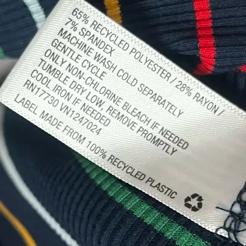 La Ligne x Target • NWT Navy Multi Colored Striped Turtleneck Top Blue Size 2X