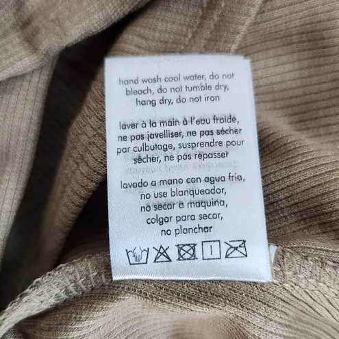 We Wore What Light Brown Bodysuit NWT Medium Muscle Bodysuit