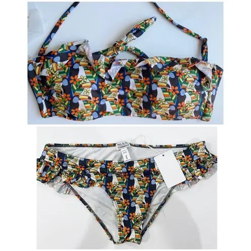 Paul & Joe cosabella bandeau swim top bottom set NEW Yellow Size M