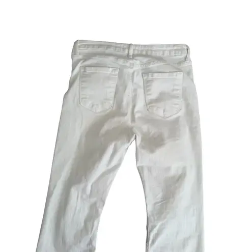 Just Black White Straight Leg Denim Jeans Size 31