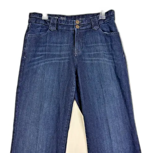 Eddie Bauer  Curvy Wide Leg Jeans Womens 10 Dark Wash Mid-Rise EUC