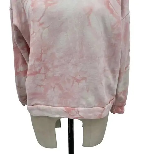 Allfenix Aryah Sweatshirt Pullover Long Sleeve Tie Dye Print Cotton Pink Size XS