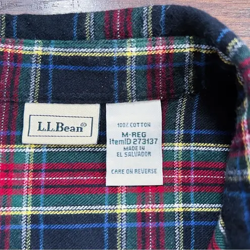 L.L.Bean  • Scotch Plaid Flannel Shirt Relaxed fit 273137 black tartan button down