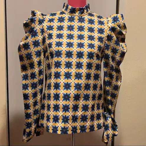 INA long sleeve retro print top size M