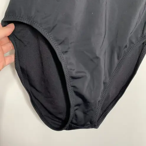 Norma Kamali Norma Kalama Halter Low Back Mio Swim One Piece Womens New Black XL