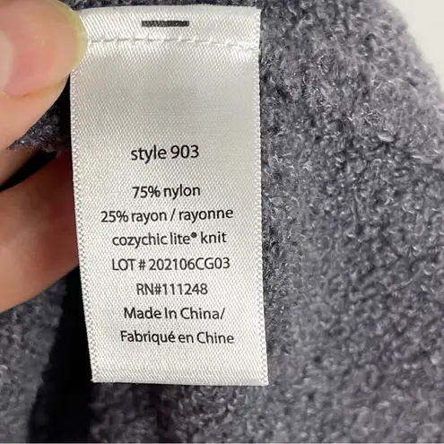 Barefoot Dreams CozyChic Lite Island Wrap Open Front Cardigan Blue 903 Size S/M