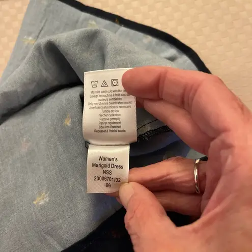 Mountain Khakis women’s long sleeve navy Marigold pull over dress w/ belt. Sz S. Blue