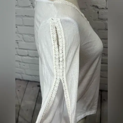 French Laundry NWT white tie front shirt small