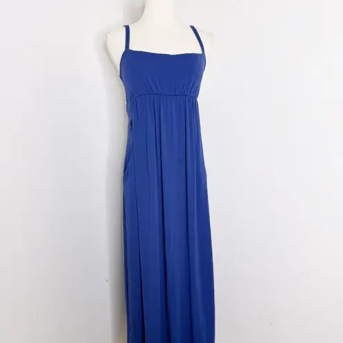Susana Monaco Y2K Blue Spaghetti Strap Maxi Dress Size Small
