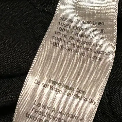 Emerson Fry India Collection Dress Medium M Black Linen Midi Cotton