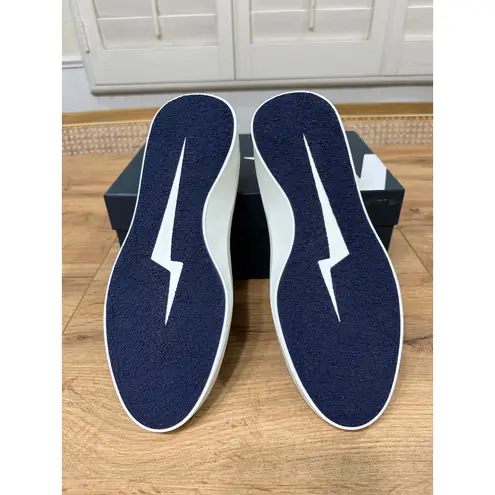 Wolf & Shepherd Cruise Mules Navy White Nubuck Leather Size 9.5 US NIB Unisex Blue