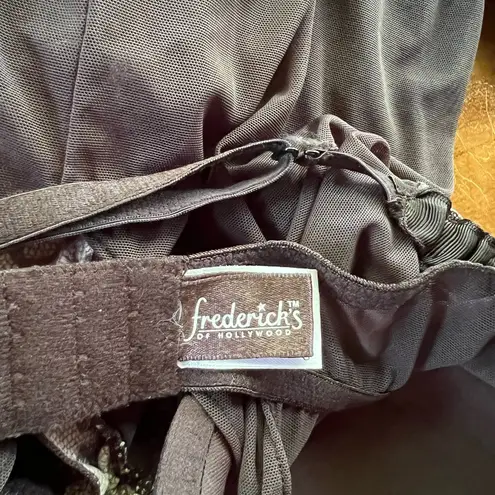 Frederick's of Hollywood FREDERICK’S OF HOLLYWOOD Black Babydoll Teddy Camisole Lingerie Top Medium EUC