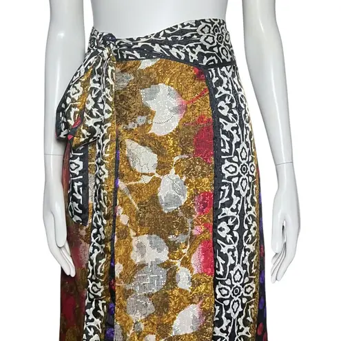 NWT Kariza Magic Wrap Skirt Convertible Dress One Size Boho Metallic Maximalist Gold