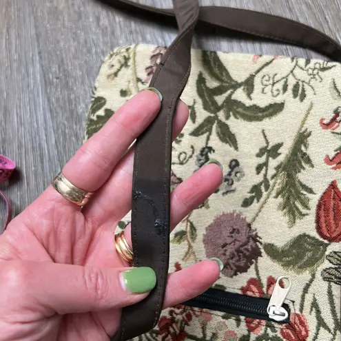 Itz Magic! Studios, Santa Barbara Floral & Butterfly Tapestry Crossbody Purse Red