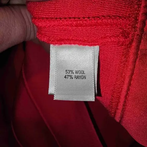 St. John NWT  Womens Grenadine Red Wool Sheath‎ Dress 10