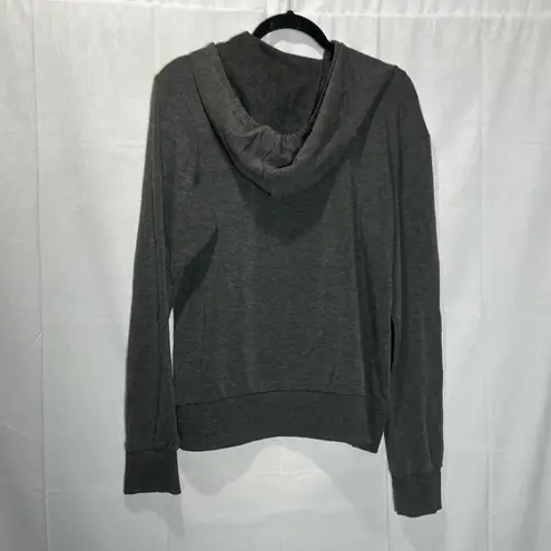 Pony Gray Lightweight Hoodie Pullover Sweatshirt Size Large