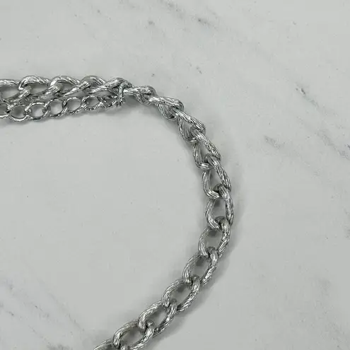 Draped Silver Tone Metal Chain Link Belt Y2K XS/Small XS/S ✨