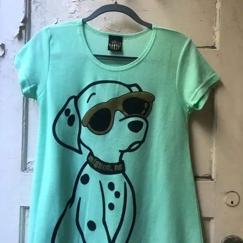 Napoli Unisex Mint Green Filet Mignon Me Printed retro puppy Scoop Neck Tee M Size M