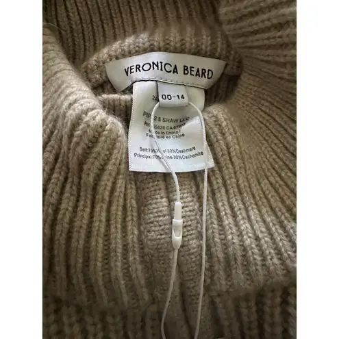 Veronica Beard Dickey tan Brown NWT NASSAU OATMEAL Wool Scarf sweater Vest