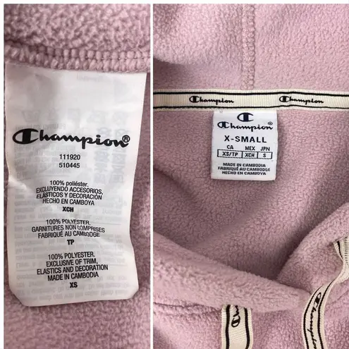Champion  Vintage Logo Fleece Hoodie in Lavender Mauve