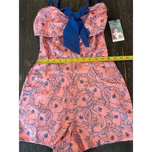 Unique Vintage x My Little Pony Pink & Blue Pony Print Romper Size Small
