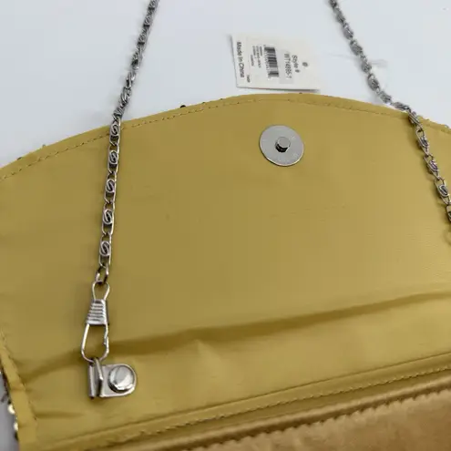 Gold Sequin Formal Evening Crossbody Bag Clutch Purse