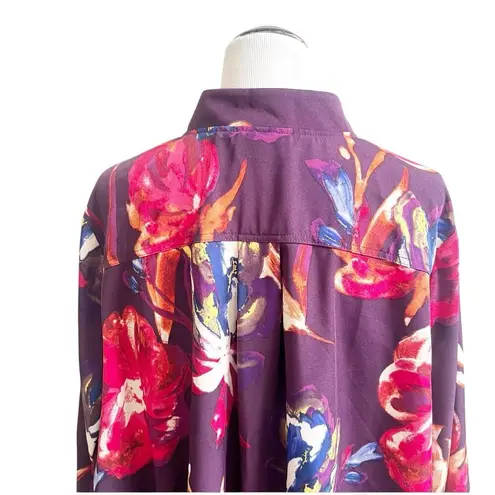 Susan Graver Watercolor Artist Style Zip Up Jacket NWOT Size 3X